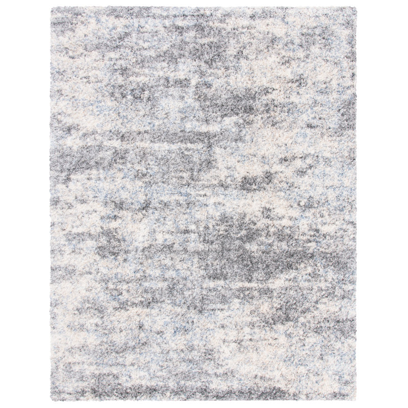 Wrought Studio Rabia Performance Grey / Blue / Cream Rug & Reviews